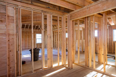 Interior of building at construction site