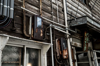 Low angle view of old abandoned building