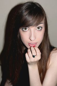 Close-up of young woman