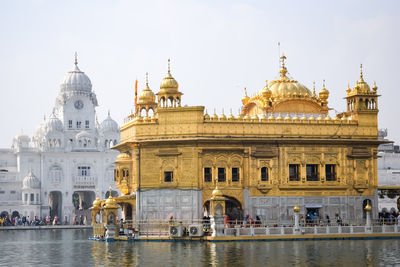 Beautiful view of golden temple 
 - harmandir sahib in amritsar, punjab, india, famous indian sikh