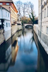 Canal amidst buildings in city