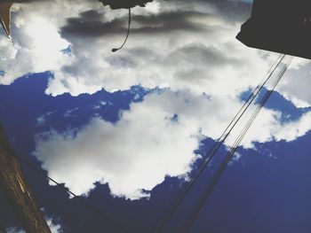 Low angle view of cloudy sky