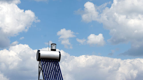 Low angle view of tower against sky