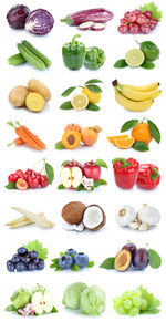 High angle view of fruits on table