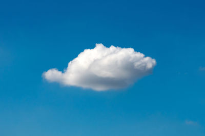 Low angle view of clouds in blue sky