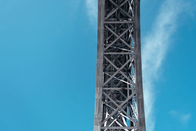 Low angle view of built structure against blue sky