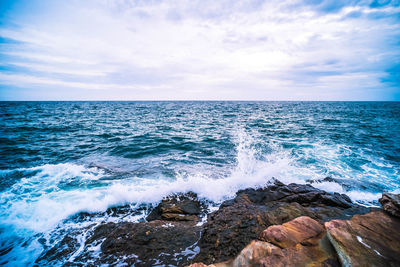 Scenic view of sea against sky