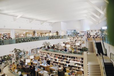 Group of people in shopping mall