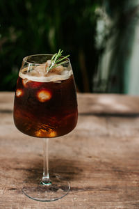 Close-up of drink on table