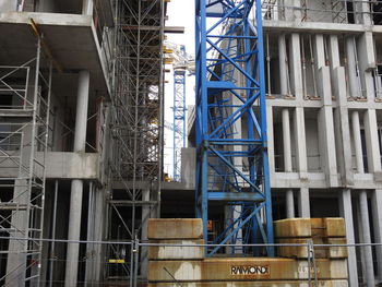 Low angle view of building under construction