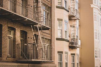 Low angle view of buildings in city