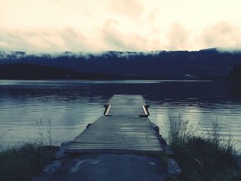 Pier on lake