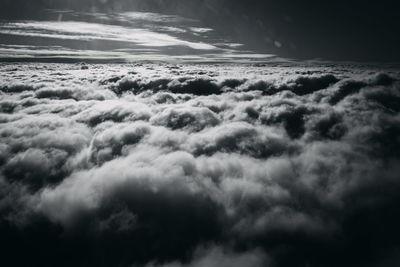 Aerial view of clouds over sea