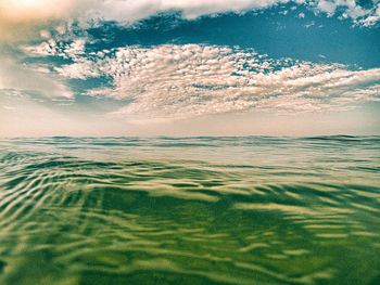 Close-up of sea against sky