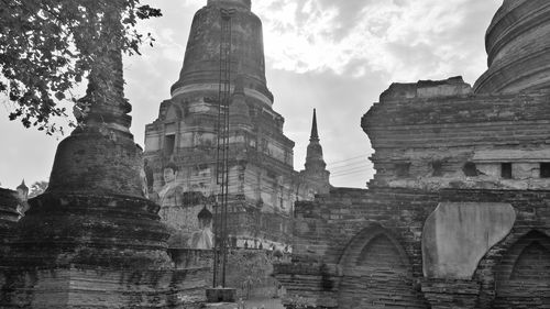 Low angle view of old ruins