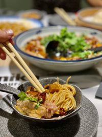 Close-up of food served in bowl