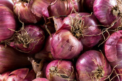 Full frame shot of onions for sale at market