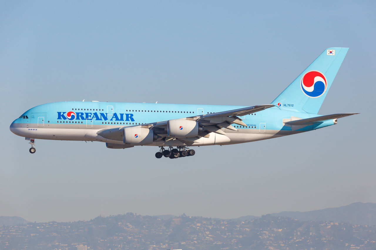 AIRPLANE FLYING AGAINST SKY