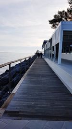 View of bridge over sea against sky