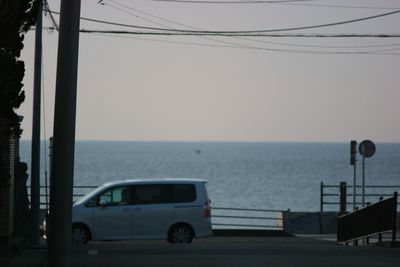 View of sea against clear sky