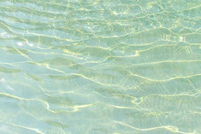 Swimming pool blue water with a wave and sunlight reflection effect