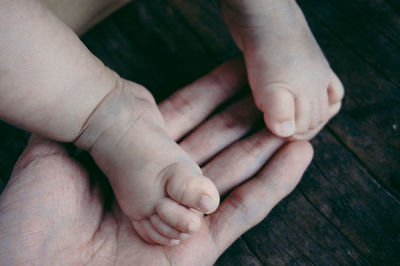 Close-up of baby hands