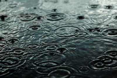 Full frame shot of water drops on glass