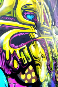 Full frame shot of colorful wall