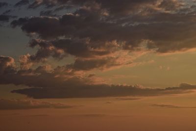 Scenic view of landscape against sky during sunset