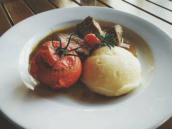 Close-up of food in plate