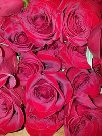 Full frame shot of rose bouquet