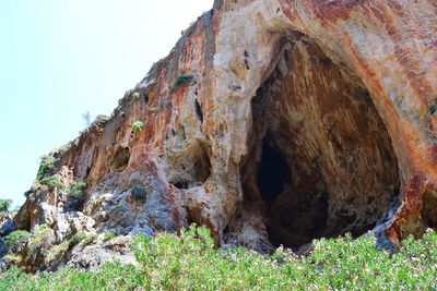 Low angle view of rocks