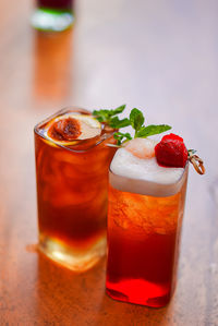 Close-up of drink on table