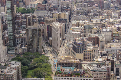 High angle view of cityscape