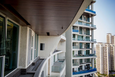 Exterior of buildings in city against sky