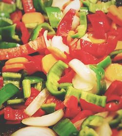 Full frame shot of chopped salad