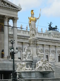 Low angle view of statue