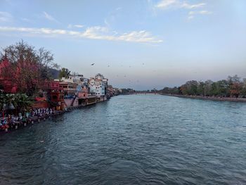 Scenic view of river against sky