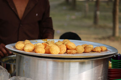 Close-up of food on barbecue grill