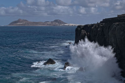 Scenic view of sea against sky