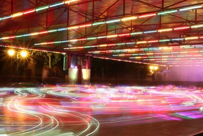 Light trails at night