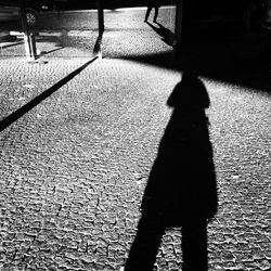 Shadow of person on wall