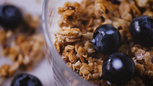 Close-up of breakfast served in plate