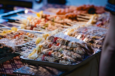 Meat for sale at market