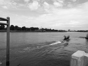 Scenic view of river against sky