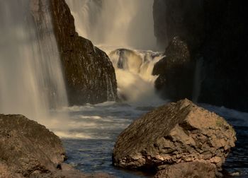 Scenic view of waterfall