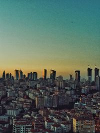 City at sunset
