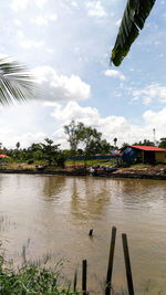 Scenic view of river against sky