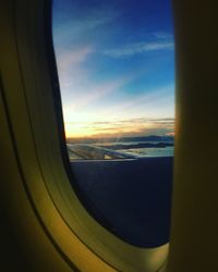 View of airplane window