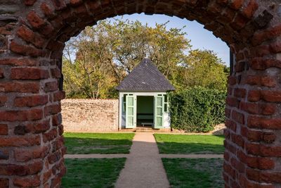 Built structure on stone wall of historic building